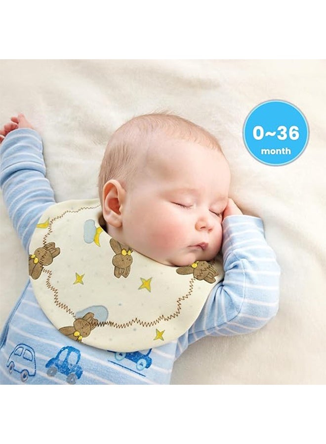 4 قطع مرايل أطفال من القطن العضوي تدور 360 درجة، مرايل موسلين لحديثي الولادة للتسنين واللعاب، مرايل أطفال للجنسين للأطفال الصغار، مرايل أطفال فائقة النعومة وذات قدرة على الامتصاص للأولاد والبنات - Image 5